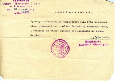 Zaświadczenie szkolne Niny Skipietrowej