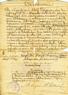 Zaświadczenie notarialne dotyczące wykształcenia Ludmiły Gaśkiewicz