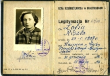 Legitymacja pracownicza Zofii Kiszło