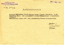 Poświadczenie zatrudnienia Marii Grundl w charakterze księgowej