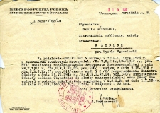 Pismo do Sabiny Grundl w sprawie zaliczenia jej pracy za granicą