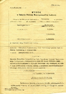 Wyrok sądowy przyznający Sabinie Grundl rentę starczą I kategorii