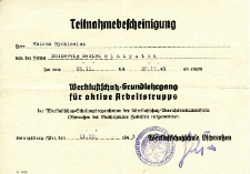 Pokwitowanie w języku niemieckim wystawione Helenie Rynkiewicz