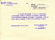 Pismo do Heleny Delugi w sprawie nagrody za 30 lat pracy