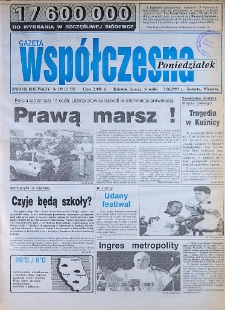 Gazeta Współczesna 1993, nr 109