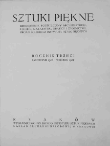 Sztuki Piękne R.3 (1926/27) nr 2