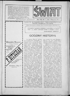 Świat 1913, R. 8 nr 1