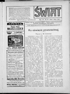 Świat 1913, R. 8 nr 20
