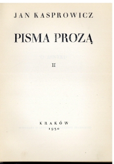 Pisma prozą. T. 2