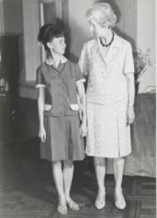 Zofia Frankiewicz z absolwentką Szkoły Muzycznej w Białymstoku Bożeną Malińską