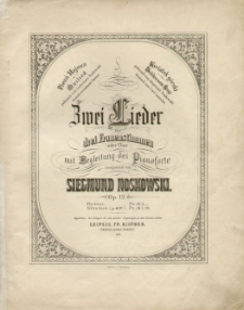 Lieder : für Frauenstimmen oder Chor : mit Begleitung des Pianoforte : Op. 12