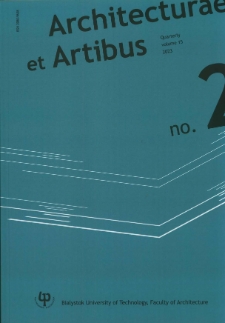 Architecturae et Artibus. Vol. 15, no. 2