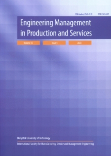 Engineering Management in Production and Services. Vol. 15, iss. 4