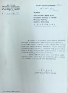 Pismo ws. prowadzenia zajęć dydaktycznych (seminaryjnych)