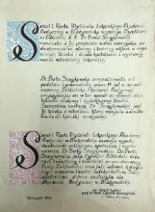 Podziękowania za wieloletnią pracę w zwiazku z przejściem na emeryturę