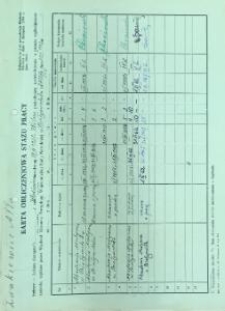 Karta obliczeniowa stażu pracy