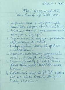 Plany pracy Sekcji, wytyczne kierownictwa Związków Zawodowych i Rady Zakładowej AMB