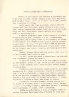 Pismo do prof. Bohdana Winiarskiego