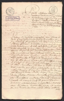 Akt nadania w dożywocie dóbr Elżbiecie Ościkowiczowej wojew. trockiej