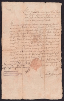 Stefan Hieronim Gembicki zapisał 20 tys. florenów Teresie Bykowskiej i Janowi Gembickiemu (synowi)