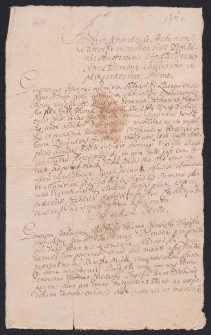 Zapis Jana Niemiry podst. łuk. dla żony Katarzyny córki Tomasza Ciecierskiego