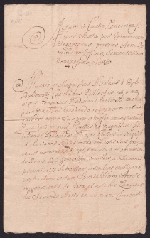 Umocnienie umowy przedślubnej zawartej między ojcem narzeczonej Konstancji Bykowskiej – Mikołajem kasztelanem podlaskim i jej matką Marianną z Radziszewskich a narzeczonym Władysławem Grabieńskim w Łęczycy