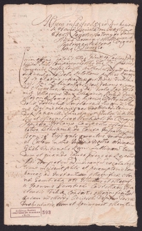 Relacja woźnego o doręczeniu pozwu na Tryb. Lub. przeciw Michałowi z Czerei Sapieże pisarzowi polnemu lit. z pow. Anny z Gembickich c. Jana kaszt. nakielskiego oraz Baltazara – Ciecierskich o 12 000 tynfów starego długu