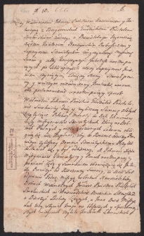 Umowa między Kazimierzem i Katarzyną z Boryszowskich Grodzickimi podstol. drohickimi a superiorem misjonarzy siemiatyckich i proboszczem siem. Kajetanem Narzymskim