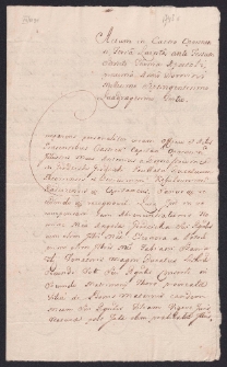 Zapis Antoniego z Domaszewic na Grodzisku Grodzickiego sumy 25000 złp z dóbr ojczystych i macierzystych dla córki Angeli z małżeństwa z Eleonorą z Potoka