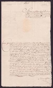 Zapis długu z prowizją przez Stanisława Swięckiego na rzecz Klary z Buczyńskich żony Józefa Dybowskiego