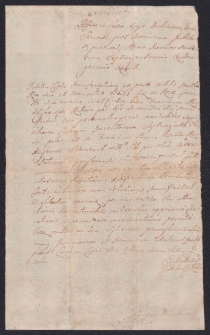 Kopia manifestacji sądowej w sprawie Mateusza i Marianny Koc przeciw Franciszkowi Radziszewskiemu w sprawie o 270 florenów polskich