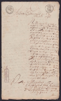 Akta procesu sądowego pomiędzy magistratem i mieszkańcami Ciechanowca a Księżną Anną Jabłonowską