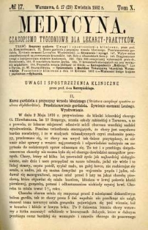 Medycyna 1882 T.10 nr 17