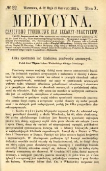 Medycyna 1882 T.10 nr 22