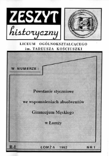 Zeszyt historyczny 1992 nr 1