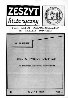 Zeszyt historyczny 1992 nr 3