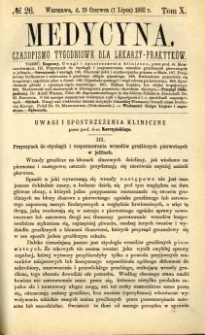 Medycyna 1882 T.10 nr 26