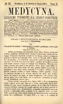 Medycyna 1882 T.10 nr 27
