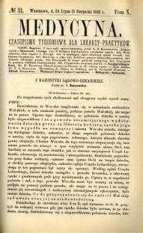 Medycyna 1882 T.10 nr 31
