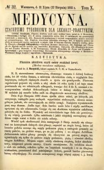 Medycyna 1882 T.10 nr 32