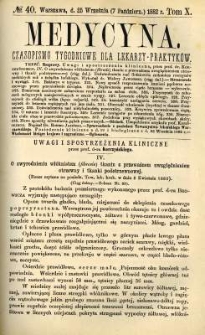 Medycyna 1882 T.10 nr 40