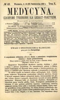 Medycyna 1882 T.10 nr 43
