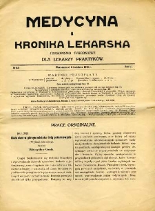 Medycyna i Kronika Lekarska 1916 R.51 nr 15