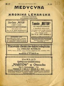 Medycyna i Kronika Lekarska 1916 R.51 nr 17