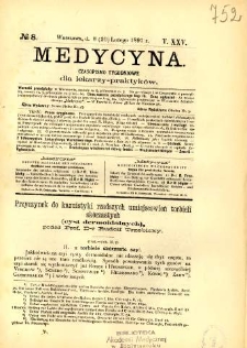 Medycyna 1897 T.25 nr 8