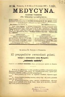 Medycyna 1897 T.25 nr 14
