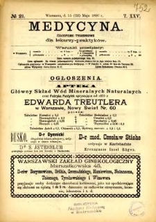 Medycyna 1897 T.25 nr 21
