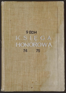 Kronika 9 BDH - Księga Honorowa (1974 - 75)