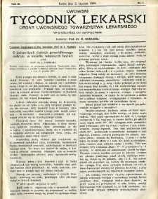 Lwowski tygodnik lekarski 1908 T.3 nr 1