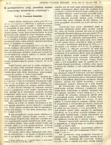 Lwowski tygodnik lekarski 1908 T.3 nr 4